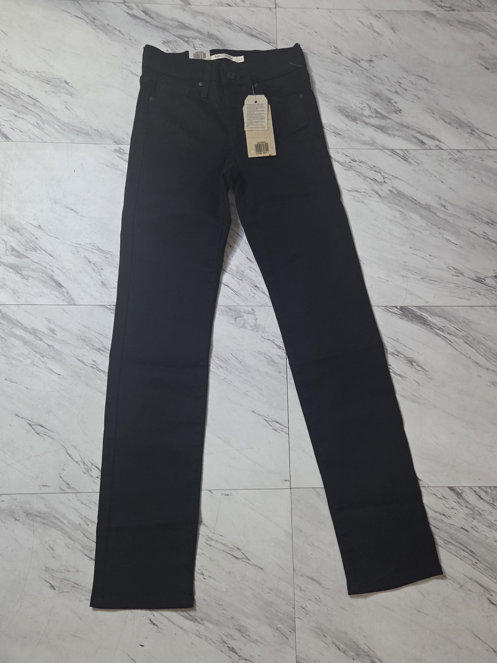 Levi's 312 Shaping Slim Black High-Rise Jeans NWT Size 23/30